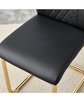71" Pandora Glass Dining Set: Table & 6 Black Pu Chairs