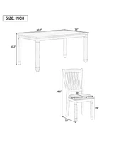 7-Piece Dining Set with Upholstered Chairs