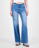 Dollhouse Juniors' Button-Pocket Flare Jeans