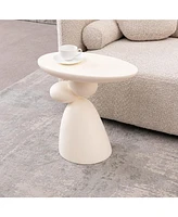 Modern Fiberglass End Table, Minimalist Living Room Decor