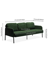 Modern 3-Seater Polyester Sofa: Comfy & Space-Saving