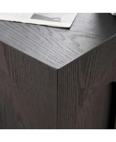 15.74" Square Side Table Small Coffee Table Accent Table Bedside Table for Living Room Bedroom,Black
