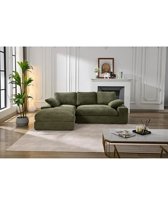 Modular Sofa, 99"69", Sleeper, Modern Minimalist, 2-Piece, Installation-Free