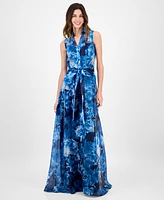 julia jordan Women's Sleeveless Maxi Shirtdress