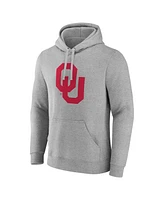 Fanatics Men's Gray Oklahoma Sooners Primary Logo Pullover Hoodie