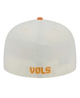New Era Men's Cream Tennessee Volunteers Chrome 59FIFTY Fitted Hat