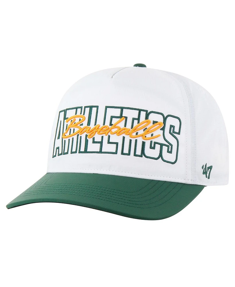 '47 Brand Men's White Athletics Lineman Hitch Adjustable Hat