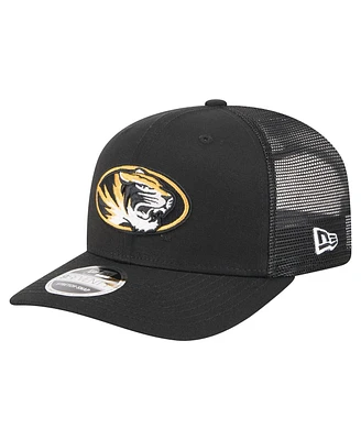 New Era Men's Black Missouri Tigers Primary 9SEVENTY Trucker Stretch-Snap Hat