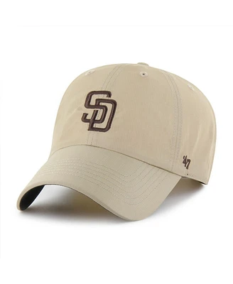 '47 Brand Men's Khaki San Diego Padres Performance Clean Up Adjustable Hat