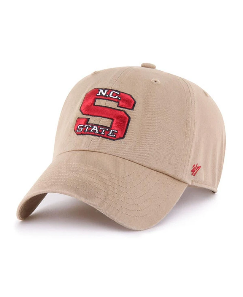 '47 Brand Men's Khaki Nc State Wolfpack Vault Clean Up Adjustable Hat