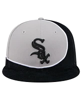 New Era Men's Black/Gray Chicago White Sox Retro Split Corduroy Snapback Hat