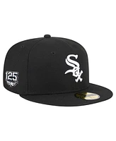 New Era Men's Black Chicago White Sox 125th Anniversary 59FIFTY Fitted Hat