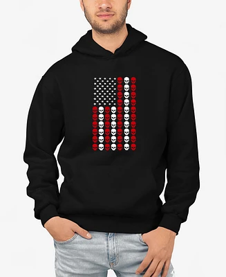 La Pop Art Men's Skull Flag Word Hooded Sweatshirt
