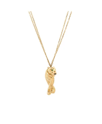 Pre-Owned Cartier Panthere de Cartier Pendant Necklace 18K Gold with Tsavorite and Onyx