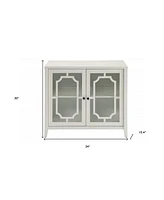 Two Glass Door Sideboard Cabinet with Adjustable Shelves