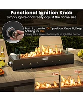 Portable Mini Fireplace with Wind Guard and Stainless Steel Burner