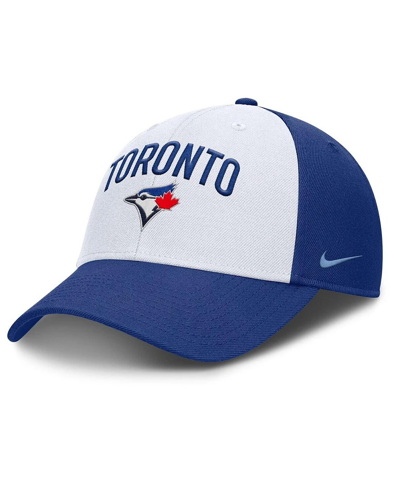 Nike Men's White/Royal Toronto Blue Jays Club Performance Adjustable Hat
