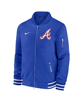 Nike Men's Royal Atlanta Braves Authentic Collection City Connect Full-Zip Bomber Jacket