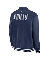 Nike Men's Navy Philadelphia Phillies Authentic Collection City Connect Full-Zip Bomber Jacket