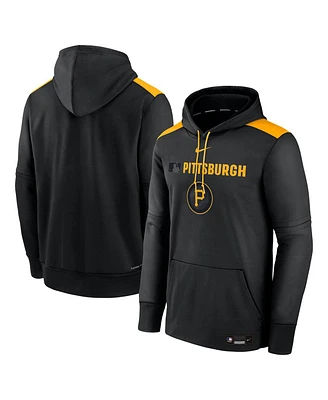 Nike Men's Black Pittsburgh Pirates Authentic Collection City Connect Therma Pullover Hoodie