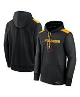Nike Men's Black Pittsburgh Pirates Authentic Collection City Connect Therma Pullover Hoodie