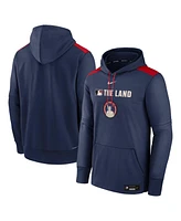 Nike Men's Navy Cleveland Guardians Authentic Collection City Connect Therma Pullover Hoodie