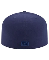 New Era Men's Navy Tampa Bay Rays Color Pack A-Frame 59FIFTY Fitted Hat
