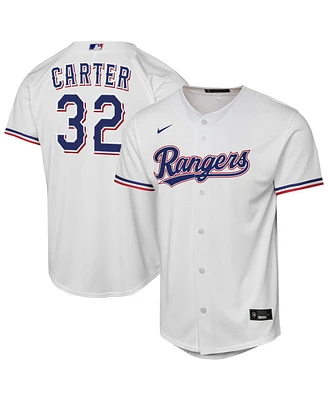 Nike Big Boys and Girls Evan Carter White Texas Rangers Home Replica Player Jersey