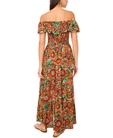 Vince Camuto Women's Off-The-Shoulder Tiered Maxi Dress