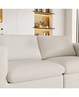 Modular Sectional Sofa Couch,78.8inch Oversized Loveseat Sofa, 2 Seater Upholstered with Corduroy Fabric Couches