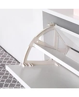 Slim Shoe Cabinet, Trendy Shoe Storage Cabinet with 3 Large Fold-Out Drawers & a Spacious Top Surface for Small Items, White