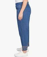 Alfred Dunner Plus Fringe Denim Jeans