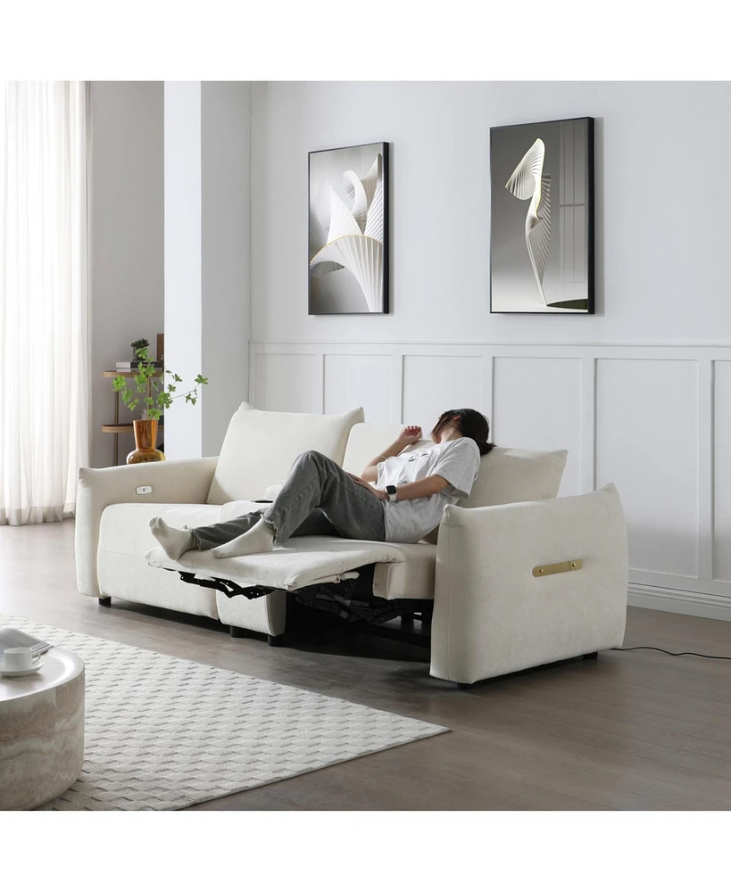 Power Lift Sofa with Cup Holders, Usb, Storage, Sleeper, Linen