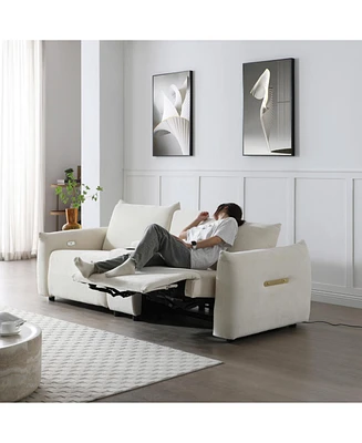 Power Lift Sofa with Cup Holders, Usb, Storage, Sleeper, Linen