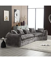 Modular Sectional Sofa, U-Shaped Couch with Sofa for five & Pillows, Modern Minimalist chenille Fabric Large Comfy Cloud Sofas, Living Room Furniture