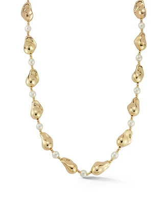 Rachel Zoe Gold Plated Statement Pearl Necklace