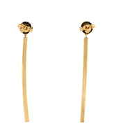 Pre-Owned Tiffany & Co. T Wire Bar Earrings 18K Gold