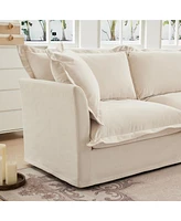 Modern 3-Seater Sofa with Supple Arms and Plush Pillows