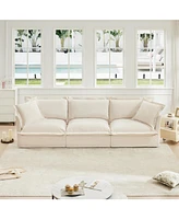 Modern 3-Seater Sofa with Supple Arms and Plush Pillows