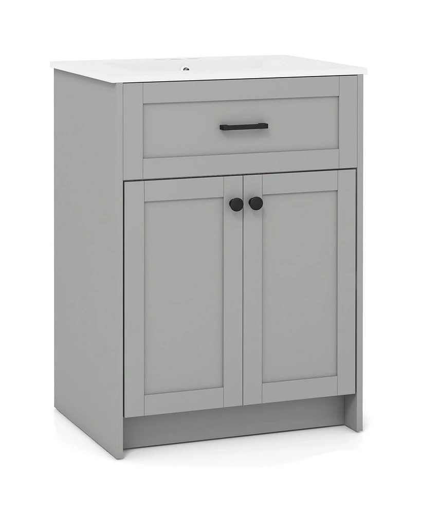 Bathroom Vanity Unit with Basin and 2 Doors