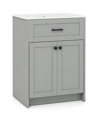 Bathroom Vanity Unit with Basin and 2 Doors