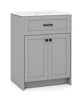 Bathroom Vanity Unit with Basin and 2 Doors
