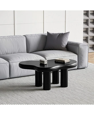 Black Cloud Coffee Table, Modern Minimalist Tea Table (39.4")