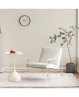 3-Minutes Assembly Premium Metal Side Tables with Raised Edges