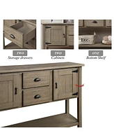 Rustic Retro Sideboard Console Table with Storage