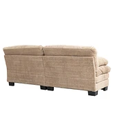 Khaki Chenille Sectional Sofa Sleeper