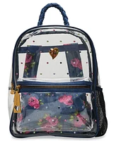 Betsey Johnson Clear Denim With Pouch Medium Backpack