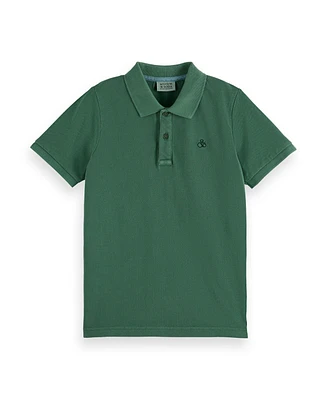 Scotch & Soda Little and Big Boys Garment Dyed Pique Polo Shirt
