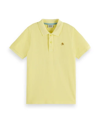 Scotch & Soda Little and Big Boys Garment Dyed Pique Polo Shirt