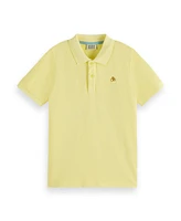 Scotch & Soda Little and Big Boys Garment Dyed Pique Polo Shirt